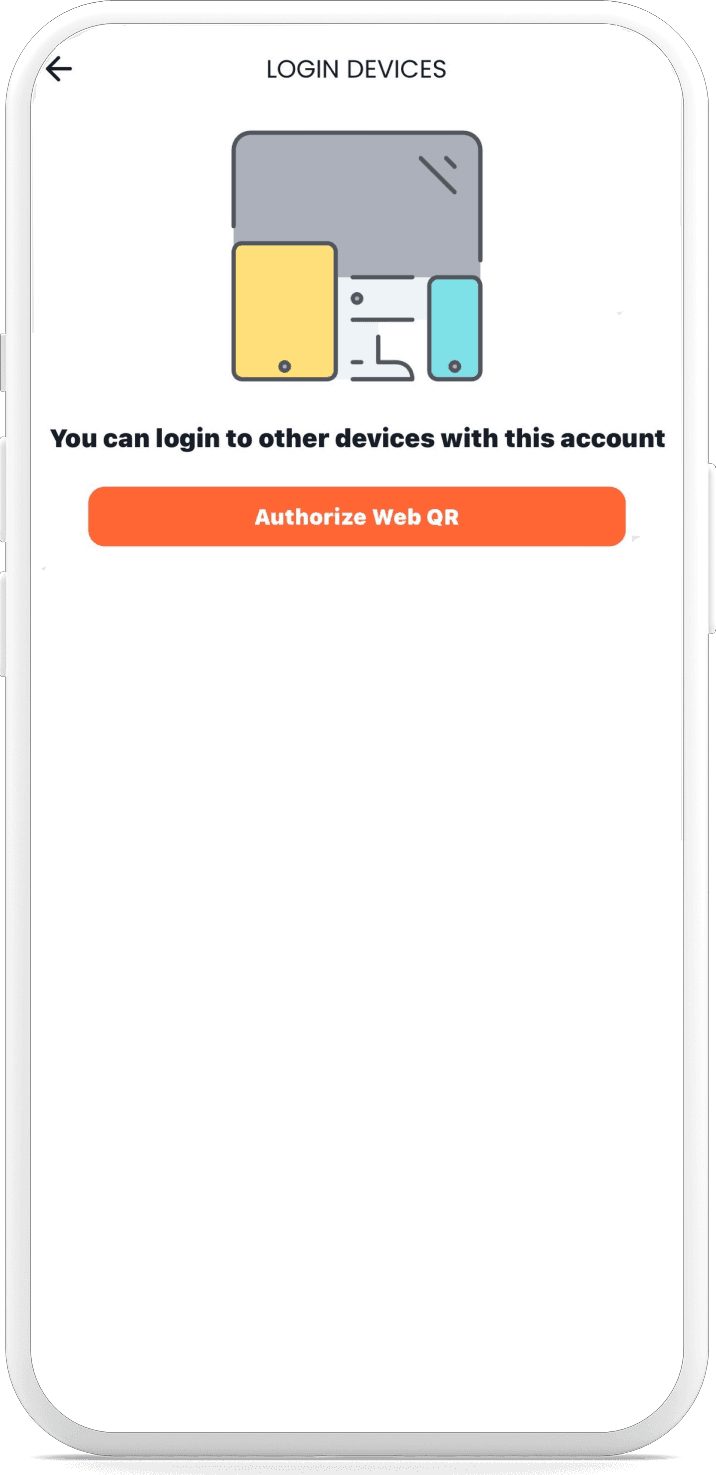 Logging into the DigiVCard app on devices